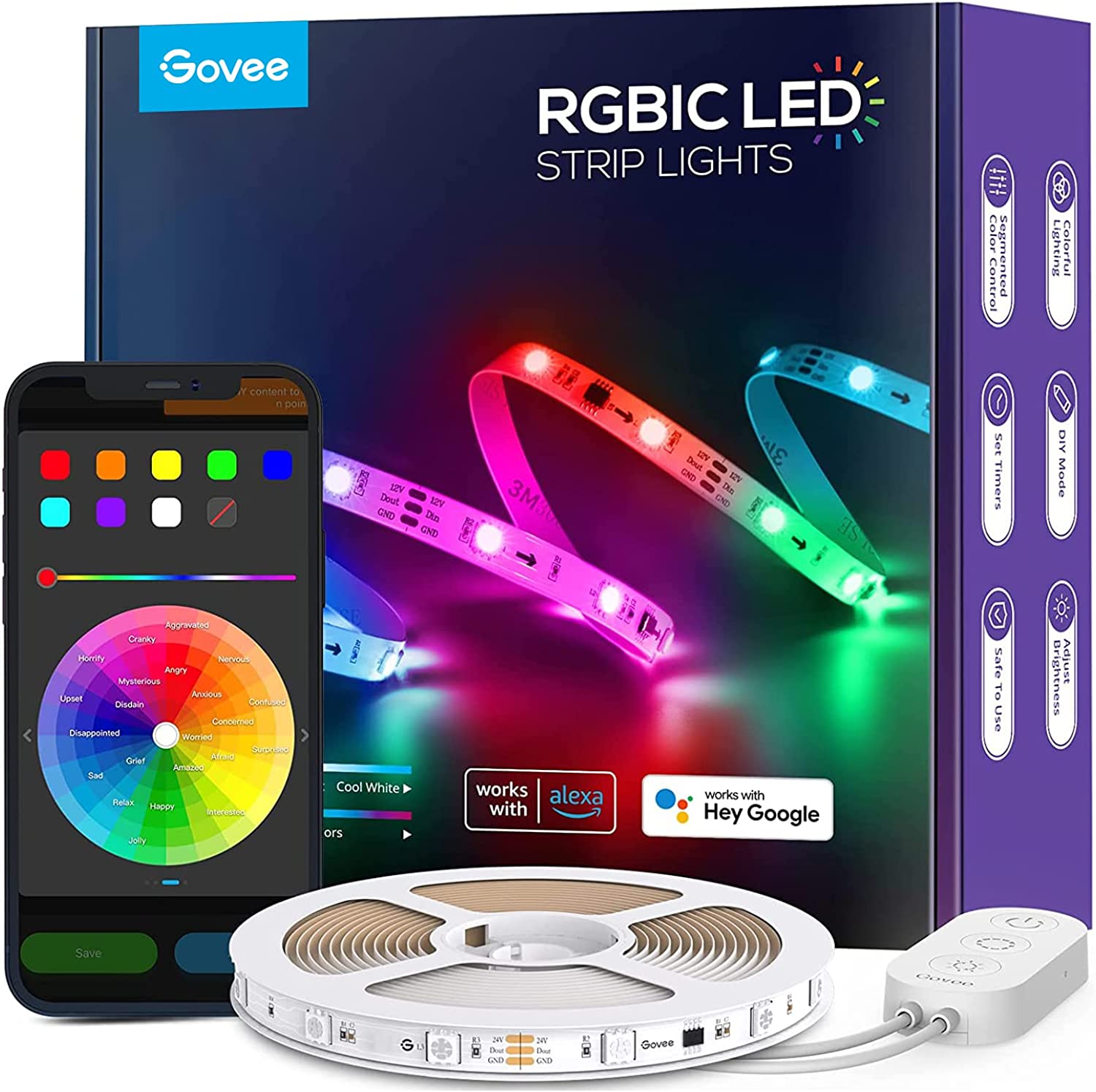GOVEE Wi-Fi RGBIC LED Strip Light LED Stripes RGB