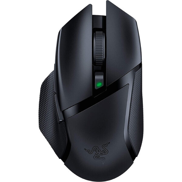 Razer Basilisk Hyperspeed Wireless Gaming Mouse with 16K DPI and optical sensor. Has 6 programmable buttons